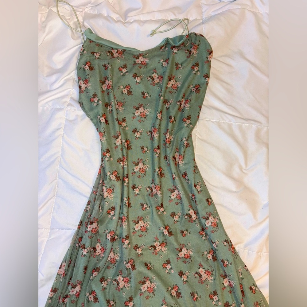 Floral Green Dress